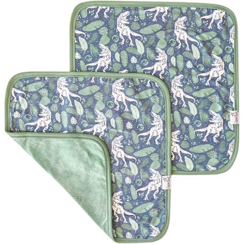 Copper Pearl Baby Security Blanket Set of 2 - Portable Size for Self-Soothing On-The-Go, Ideal Baby Blankets for Boys and Girls, Ultra-Soft, and Gift-Ready Loveys - Jurassic Park