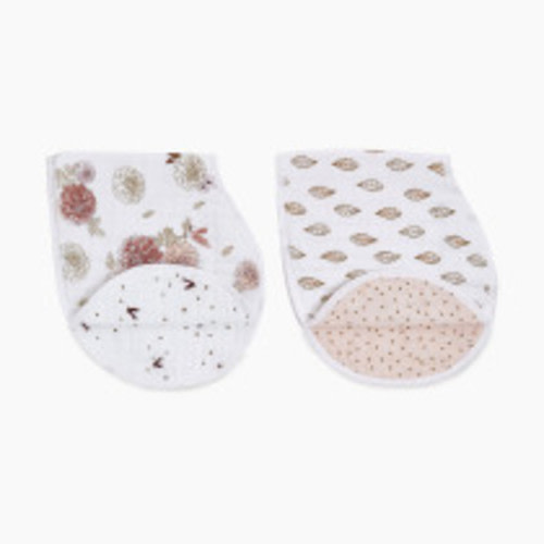 Aden + Anais Cotton Muslin Burpy Bibs (2 Pack) - Dahlia
