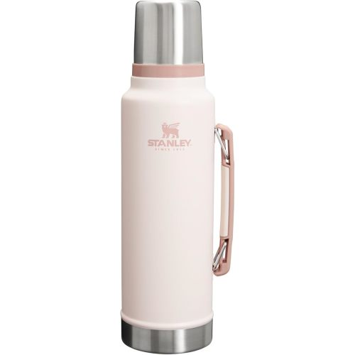 Stanley Classic Legendary Vacuum Bottle 1.5 qt | Wide Mouth with Leakproof Cup Lid | Keep Drinks Hot or Cold | Packable for Travel | Insulated Stainless Steel Thermal Bottle | BPA-Free | Rose Quartz