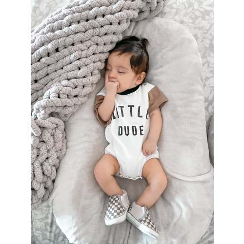 TWO TONE "LITTLE DUDE" ONESIE