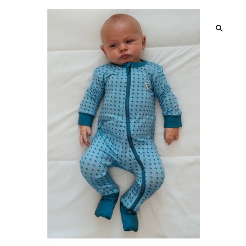 Baby Zip Up - Texas - Light Blue – BURLEBO