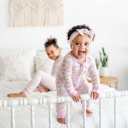 0-3 month Pastel Rainbows Bamboo Viscose Zippy
