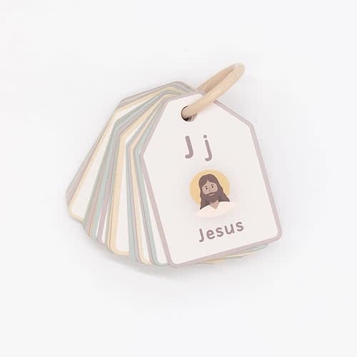 Good Ground Bible ABC Flash Cards Preschool Sunday School Toys Christian Homeschool Alphabet Ring Cards Toddler ABC Phonic Letters & Words