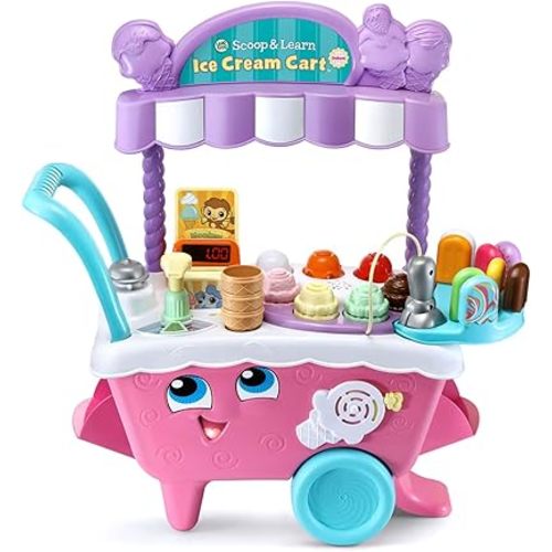 LeapFrog Scoop and Learn Ice Cream Cart Deluxe (Frustration Free Packaging), Pink