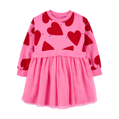 Toddler Heart Long-Sleeve Dress - Carter's | Carter's