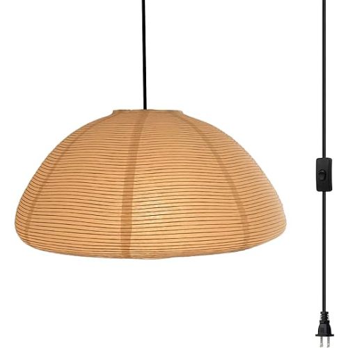 Nogy Rice Paper Lantern Lamp • Paper Lantern with Light - Ambient Lighting with Rice Paper Lamp Shade, Perfect for Home Decor, Easy Installation (Plug-in)