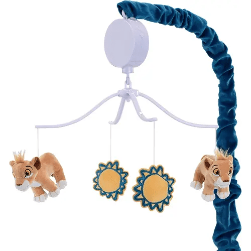 Lambs & Ivy Disney Baby Lion King Adventure Musical Baby Crib Mobile, Blue