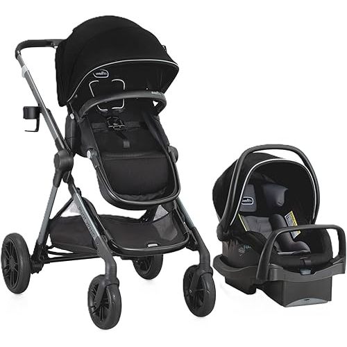 Evenflo Sistema de viaje modular Pivot Xpand con asiento infantil LiteMax para automóvil