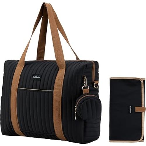 3pc Diaper Bag Tote Set, Hospital Bag for Labor & Delivery, Maternity Travel Bag with Changing Pad & Pacifier Case