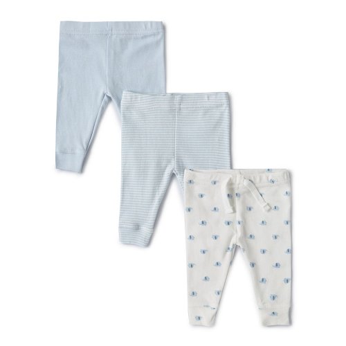 Starting Out Baby Boys Newborn-9 Months Elephant Pants 3-Pack Set