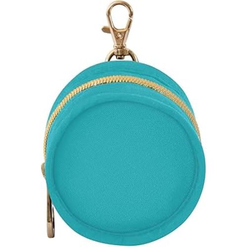 Turquoise Teal Print Pacifier Holder Case with Metal Clip Portable Pacifier Cover Pouch Bag for Boys Girls