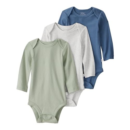 little planet by carter's Boy 3-pack Long Sleeve Bodysuits made with Organic Cotton