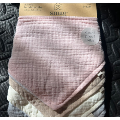 Muslin Bibs for Baby Boys Girls,Organic Muslin Baby Bib for Drooling and Teething,Soft Bandana Drool Bibs 5 Pack