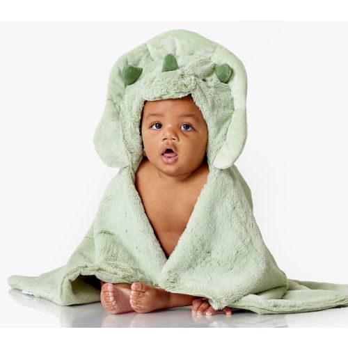 Dino Faux Fur Baby Hooded Towel