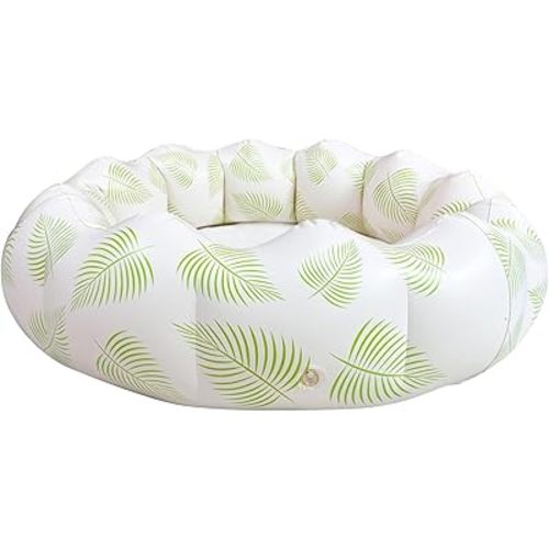 Inflatable Baby Pool, Portable Paddling Baby Swimming Pool for Toddlers Ages 0-3 Years Girls and Boys, Indoor& Outdoor, Garden and Backyard Summer Water Party, 35.4x9.8 in (Green Leaves)
