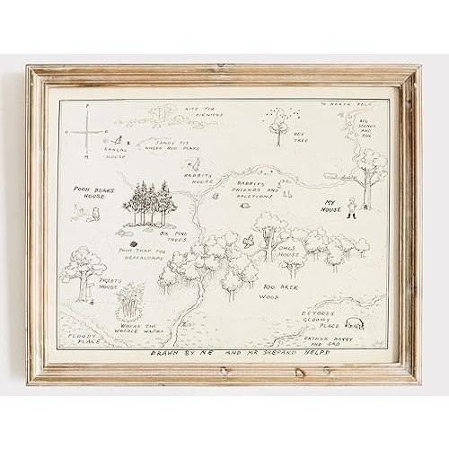 Winnie The Pooh Hundred Acre Wood Map / 11x14 Art Print