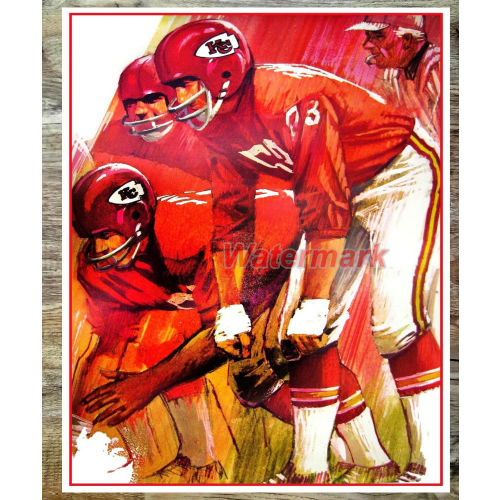 Vintage NFL Kansas City Chiefs Color Print 8 X 10 Photo Picture