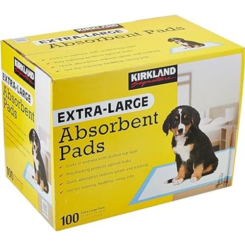 Kirkland Signature Extra-Large Absorbent Pads, 100 Large Pads, 30x23 (Original Version)