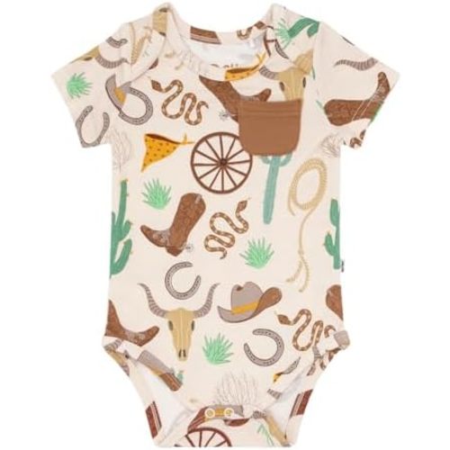 Little Sleepies Short Sleeve Bodysuit for Baby Girls & Boys, Soft Viscose from Bamboo One Piece, Baby Clothes (Newborn to 2Y)