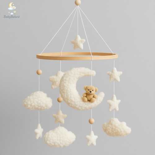 Teddy Bear Nursery: Baby Mobile, Woodland Baby Shower, Expecting Mom Gift