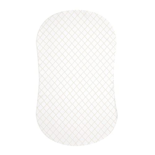 HALO Bassinest Fitted Sheet – Soft Fitted Bassinet Sheet for Baby – 30” x 16” Pre-Shrunk 100% Cotton Crib Sheet – Breathable Bedtime Sheet for Babies, Nautical Net
