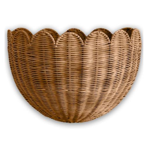 Lola scalloped wall storage basket, Handmade & Natural by BEBE BASK® – BEBE BASK