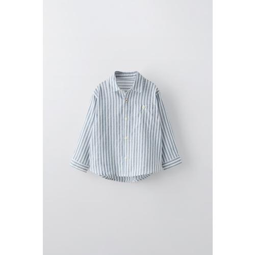 STRIPED POCKET SHIRT - Blue / White | ZARA United States