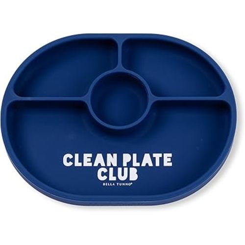 Bella Tunno Wonder Baby Plates – Silicone Suction Plates for Baby, Toddler, & Kids, Great for Baby Led Weaning, BPA Free, Kid and Baby Must Haves, 4 Sections (Clean Plate Club)