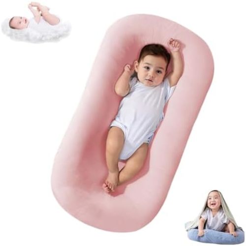 Baby Lounger for Newborn Bionic Organic Lounger Soft Breathable Baby Floor Seat for Infant Babies 0-18 Month