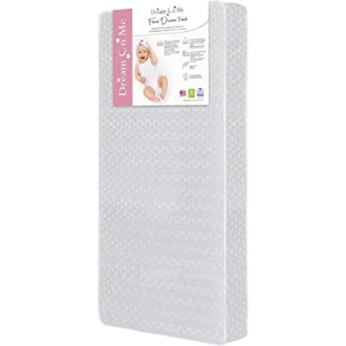 Dream On Me Honeycomb Orthopedic Firm Fiber Standard Baby Crib Mattress | Greenguard Gold certified | 10 Year warranty | 5” Fiber Core Optimum Support | Infant and Toddler Mattress | Waterproof Cover