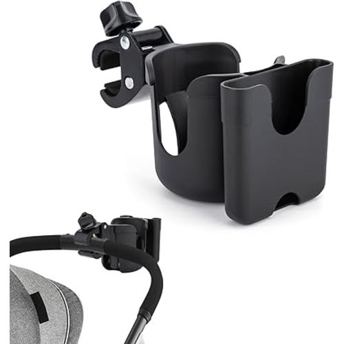 Cup Holder for Stroller Compatible with Evenflo with Phone Holder,Wagon Accessories Compatible with Evenflo,Black