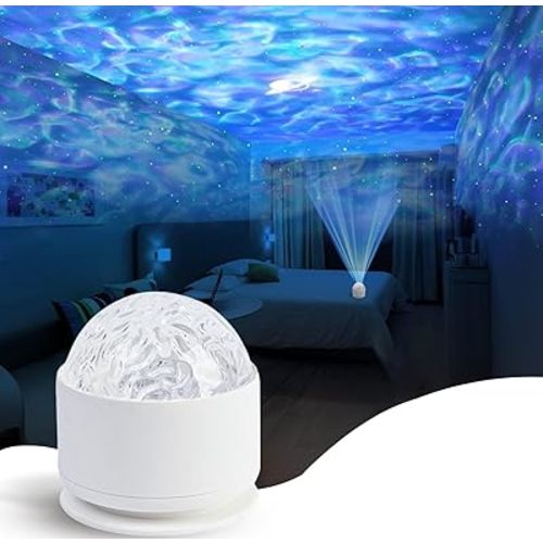Calming Sensory Lights, Sensory Toys for Kids with Autism, Ocean Light Projector with 7 Color Patterns, Light Projects Water Ripple Effects onto Walls and Ceilings, Autism Toy, for Children and Adults
