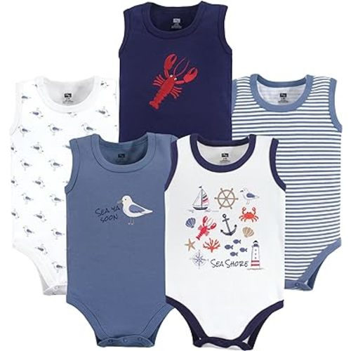 Hudson Baby Unisex Baby Cotton Sleeveless Bodysuits