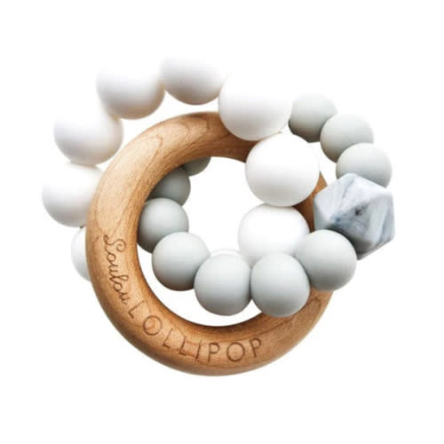 Bubble Silicone and Wood Teether - Mint – LOULOU LOLLIPOP US
