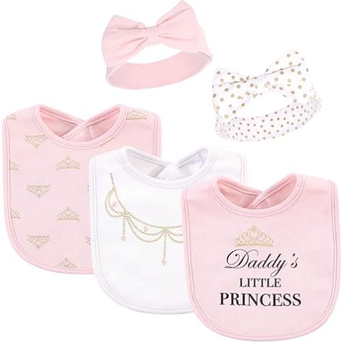Little Treasure baby-girls Bib and Headband Set