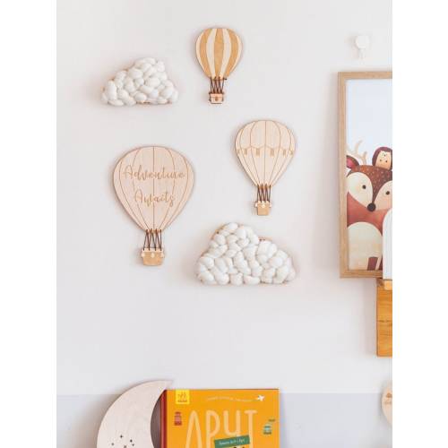 Set of 5 Hot Air Balloon & Cloud Nursery Set Hot Air - Etsy