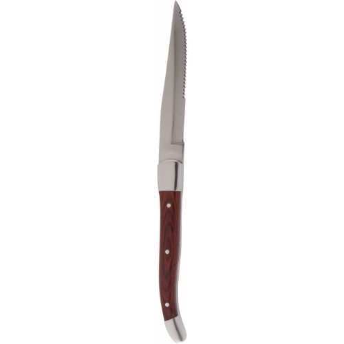 Fortessa Provencal Serrated Steak Knife, 9.25-Inch, Dark Wood Handle, Set of 6: Home & Kitchen