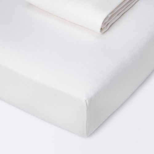 Fitted Jersey Crib Sheet - Cloud Island™ - White 2pk