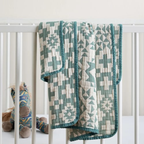 BLUE RIDGE ORGANIC COTTON BABY BLANKET