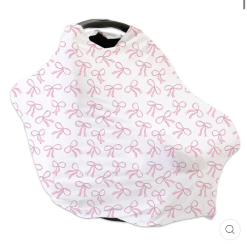 Blushing Bows Multi-Use Stretchy Car Seat & Nursing Cover