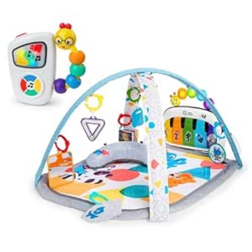 Baby Einstein Kickin Tunes 5-in-1 Bundle, Music & Language Discovery Gym & Take Along Musical Baby Toy, for Ages 0 Months and Up