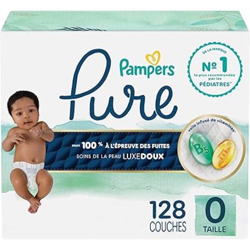 Amazon.com: Pampers Pure Protection Baby Diapers, Size 0 (>10 lbs), 76 Count, Up to 100% Leakproof, Premium Plant-Based Skin Protection, Hypoallergenic Soft Diapers : Baby