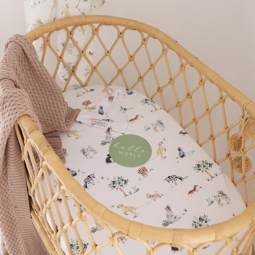 Dog Park Organic Bassinet Sheet / Change Pad Cover