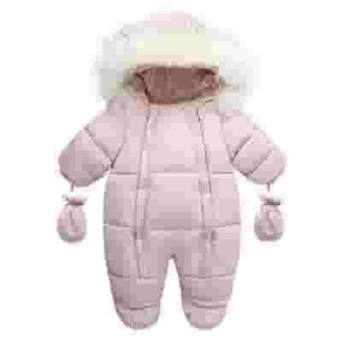Bjutir Baby Girl Boy Coat Romper Winter Snowsuit Toddler Jacket Clothes Zipper Jumpsuit Hooded Snow Wear Coat Outwear Pink Size 0-6 Months