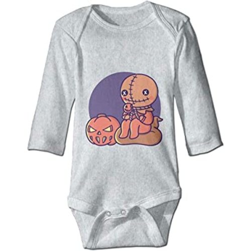 LittleHorn Trick Or Treat Scary Movie Toddler Long Sleeve Rompers Baby Boys Girls Bodysuit