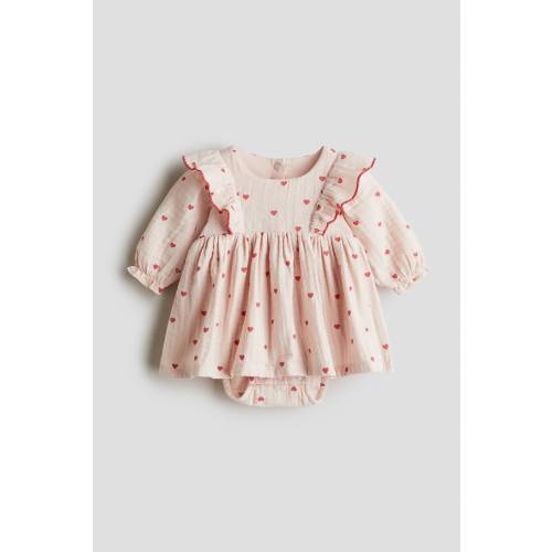 RUFFLE-TRIMMED BODYSUIT DRESS