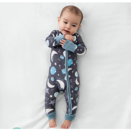 Blue To the Moon & Back Zippy - Little Sleepies