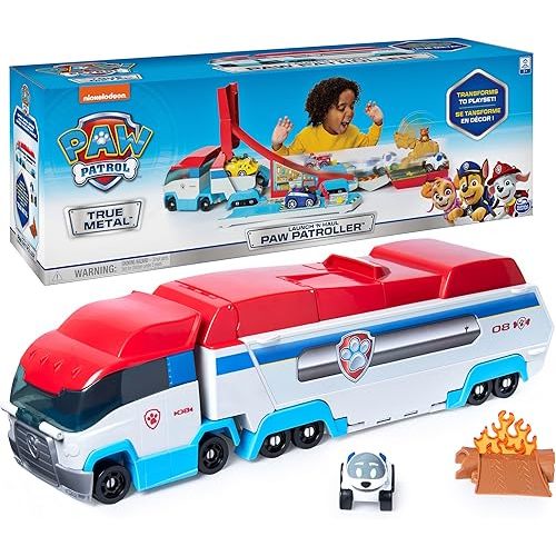PAW Patrol, Launch’N Haul PAW Patroller, Transforming 2-in-1 Track Set for True Metal Die-Cast Vehicles, Kids Toys for Boys & Girls Ages 3 and Up