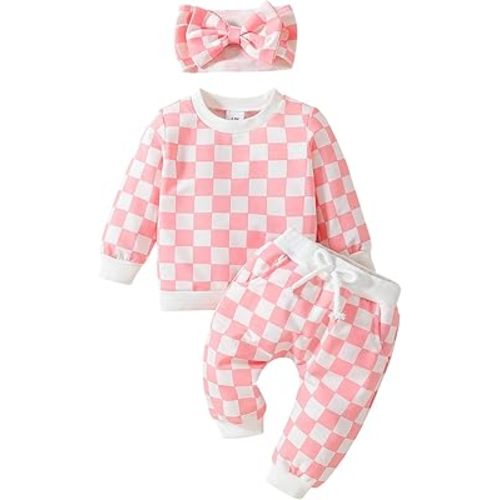 Baby Girl Sweatshirt Clothes Pants Set Joggers Toddler Fall Outfit Infant Sweatsuit