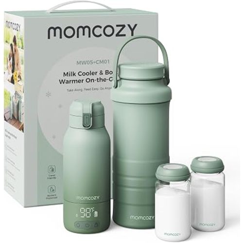 Momcozy Portable Bottle Warmer & Breastmilk Cooler Set On-the-Go Essentials